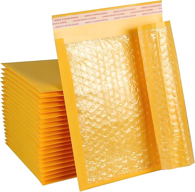 Bubble Mailers 6×9 Inch 10 PCS, Padded Envelopes Bubble Mailers, Self-Sealing Paper Envelopes for Packaging, Self-Seal Padded Mailing Envelopes