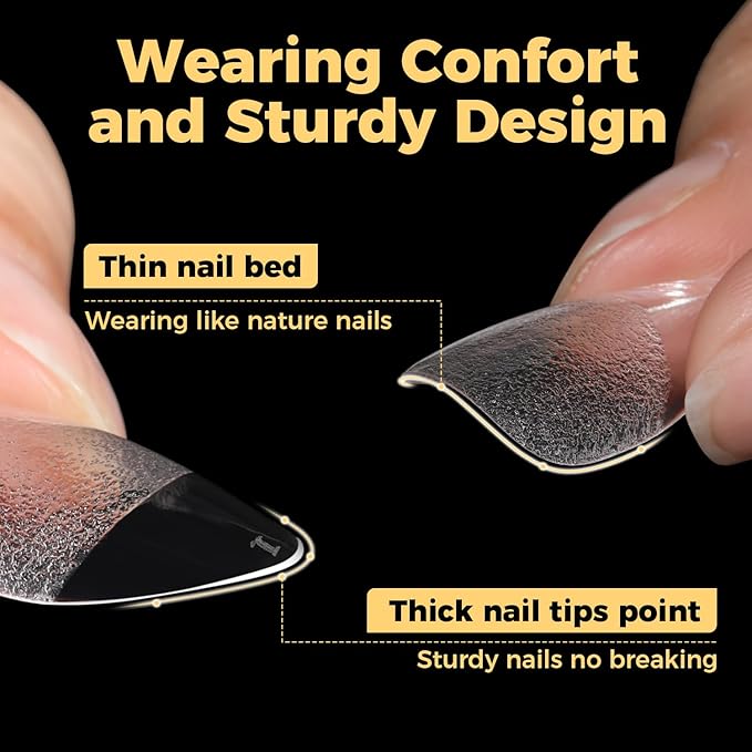 UNA GELLA Almond Nail Tips, Pre-shape Short Almond Gel Nail Tips 240Pcs Full Cover Soft Gel Fake Nails No C Curve Press On Nails For Women Girl At Home DIY Salon with Box 12 Sizes