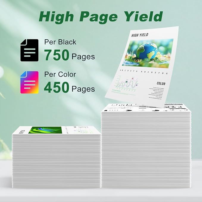 MYTONER 63XL Ink Cartridges Black and Color Replacement for HP Ink 63 | 63XL Ink Cartridge Combo Pack Work with HP OfficeJet 4520 4650 4652 4655 5255 5258 Envy 4512 DeskJet 3630 3632 Printer 63 Ink