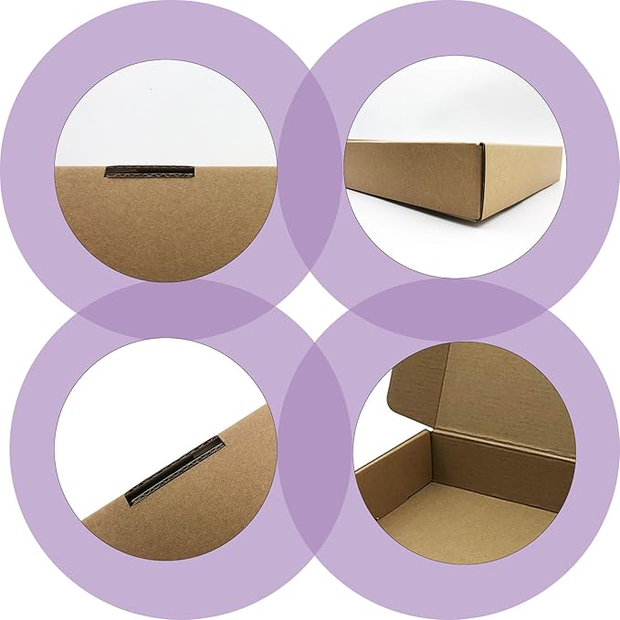 9x9x2 Inches Shipping Boxes Set of 25, Brown Corrugated Mailing Cardboard Box Literature Mailer for Packing Small Business Moving and Storage,E-Commerce Packaging (9"×9“×2”)