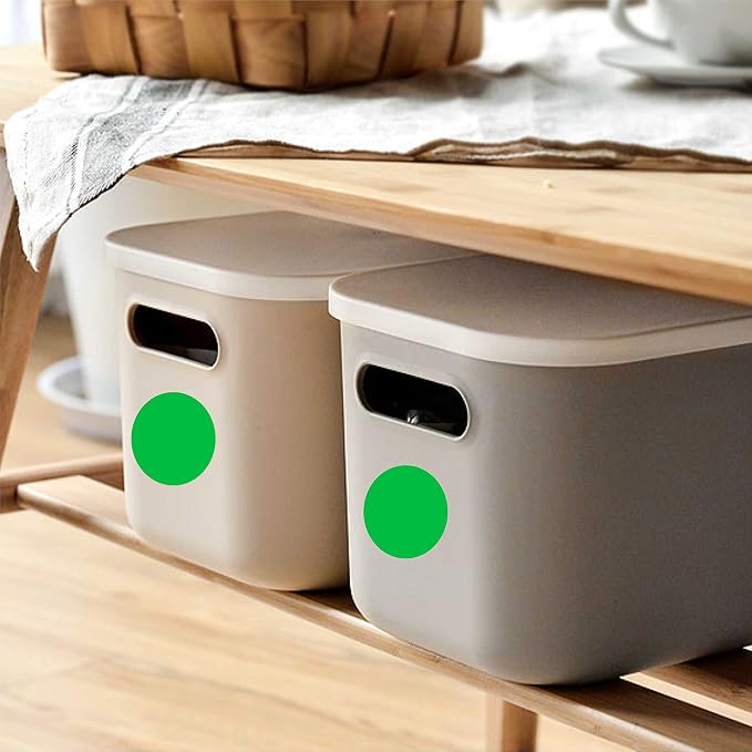 PARLAIM 2” Color Coding Labels Circle Dot Stickers,500 per Roll Round Permanent Adhesive Color Coding Dot Stickers for Inventory Office Home (Green)