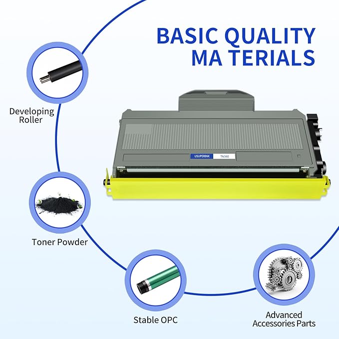 TN360 TN330 3 Pack High Yield Compatible Black Toner Cartridge Replacement for Brother TN360 TN-360 TN330 TN-330 Toner Work with HL-2170W HL-2140 DCP-7040 MFC-7840W MFC-7320 MFC-7340 MFC-7345 Printer