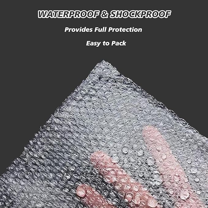 6''x10'' Bubble Pouch Bags, 50Pcs Clear Bubble Pouches Wrap for Shipping, Double Walled Cushioning Bags for Cushioning, Packing, Moving and Storage Fragile China Dishes Electronic Item