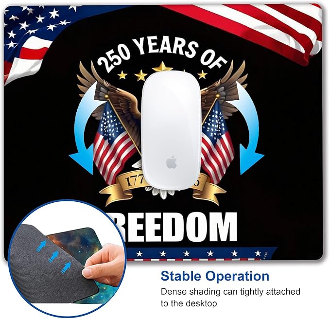 250th Anniversary Eagle Customized Mousepad Non-Slip Rubber Base Mouse Pads for Computers Laptop