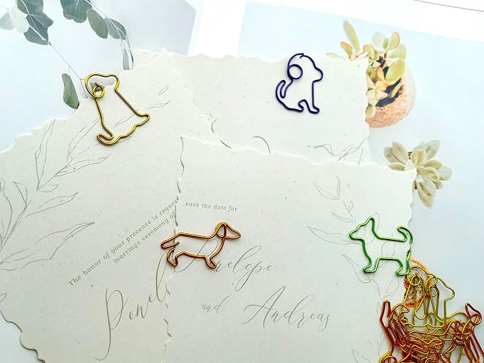 Cute Dog Paper Clips 60 PCS, Funny Gifts for Dog Lovers Coworkers Women | Decorative Bookmark Clips, Fun Office Supplies Desk Accessories