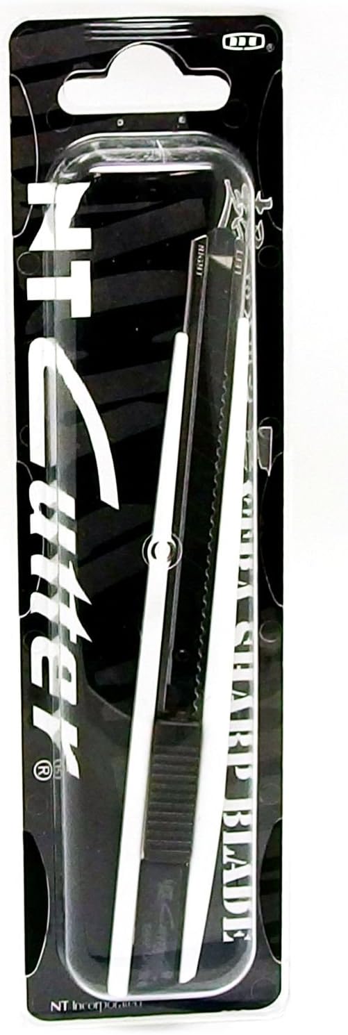NT Cutter Ultra Sharp; Blade Utility Knife, Black And White (MNCR-A1)