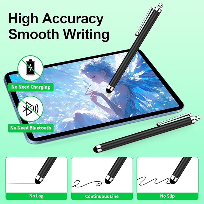 20 Pack Stylus Pen,Stylus Pen for Touchscreen High Precision and Sensitivity for Everyday Writing/Drawing,Universal Stylus Compatible with Touch Screens,Black