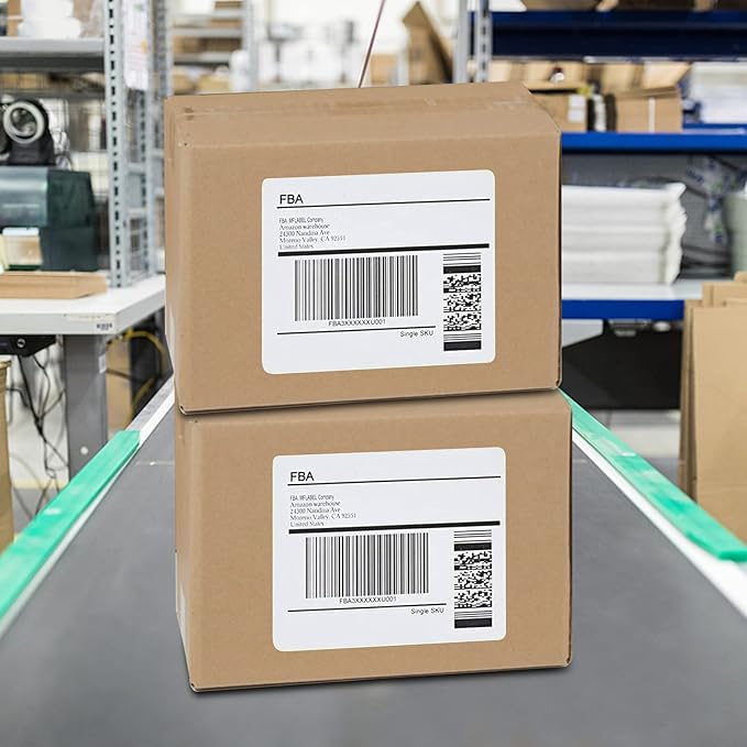 LabelMore 3 1/3 x 4 Labels - 6 Up Self Adhesive Shipping Labels - FBA Labels - 2000 Sheet/ 12000 Labels