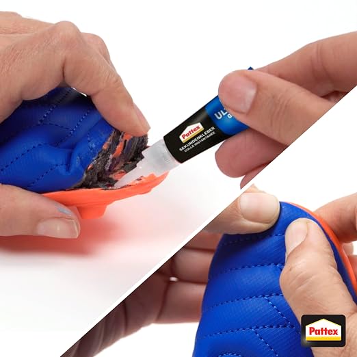 Pattex Super Glue Ultra Gel, Extra Strong & Flexible Super Adhesive, Shock & Water Resistant, for e.g. Rubber, Leather, Wood, 3 g + 3 g Quick Drying Second Glue Liquid Free, 9H PSGLB