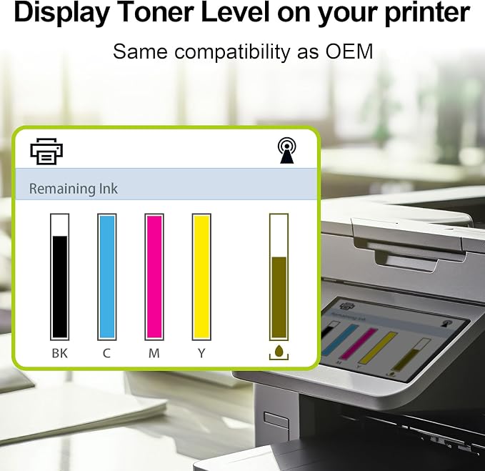 greencycle 1 Pack Compatible Toner Cartridge Replacement for HP 410A 410X CF412X Yellow Toner Works on Color Laser Jet Pro M452dn M452dw M452nw M477fdn M477fdw M477fnw M377dw Printer