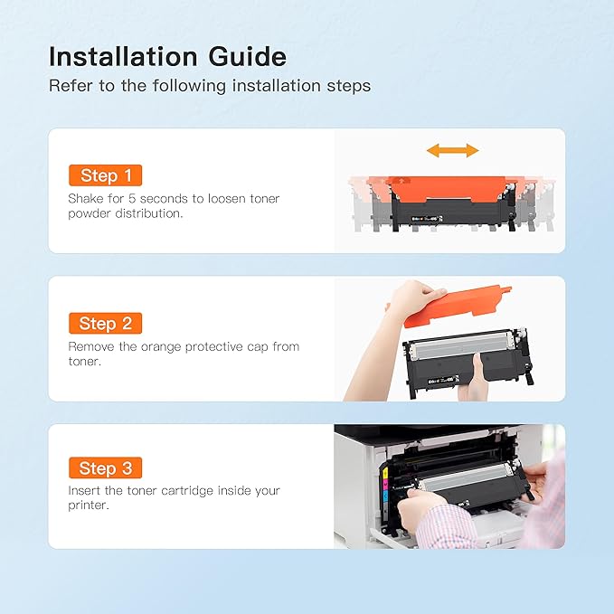 E-Z Ink Compatible Toner Cartridge Replacement for Samsung 404 404S CLT-K404S to use with Xpress C430 C430W C480 C480FW Xpress SL-C430W SL-C480FW Printer Tray (Black, 2 Pack)