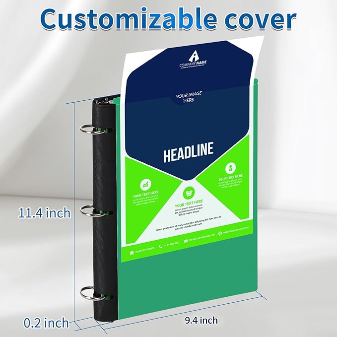 12 Pcs 360° Pivotable 3 Ring Binder, Soft 1 inch Binders 3 Ring, Flexible Thin Soft Three Ring Binder Fits 8.5" x 11", for Home, School and Office-Black, White, Blue, Green, Red, Purple