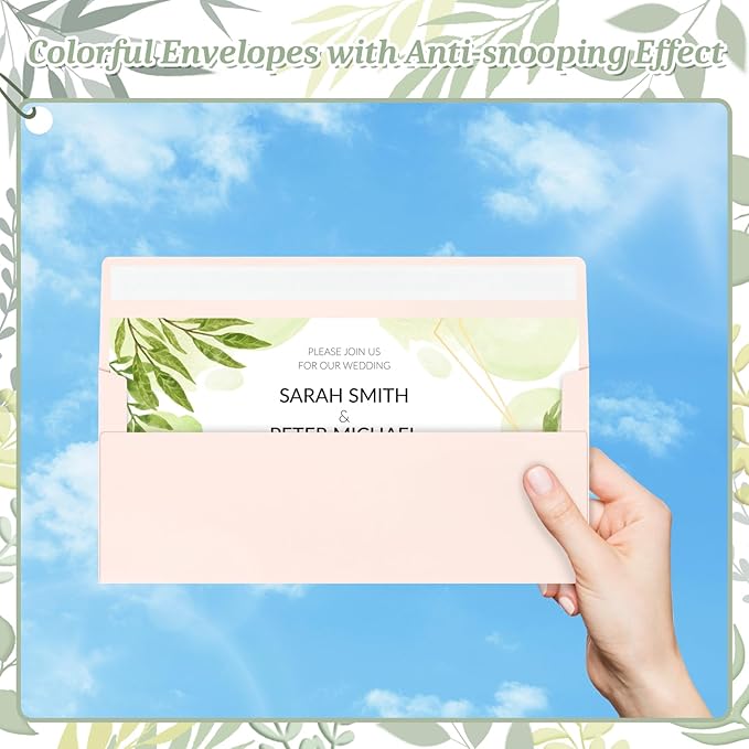 200 Light Pink #10 Business Envelopes, Self Seal Standard Envelopes, Windowless Business Mailing Envelopes for Office, Checks, Letters, Invoices, Statements, Wedding, 4-1/8 x 9-1/2 inch