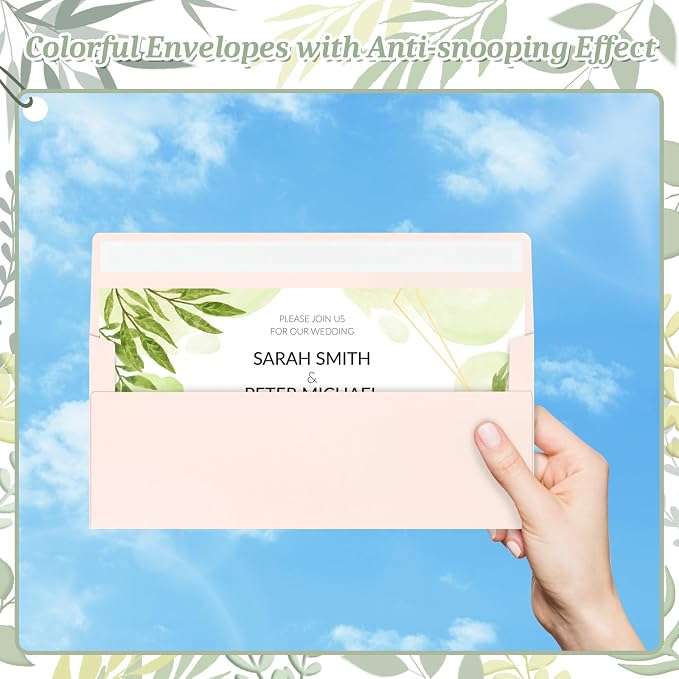 200 Light Pink #10 Business Envelopes, Self Seal Standard Envelopes, Windowless Business Mailing Envelopes for Office, Checks, Letters, Invoices, Statements, Wedding, 4-1/8 x 9-1/2 inch