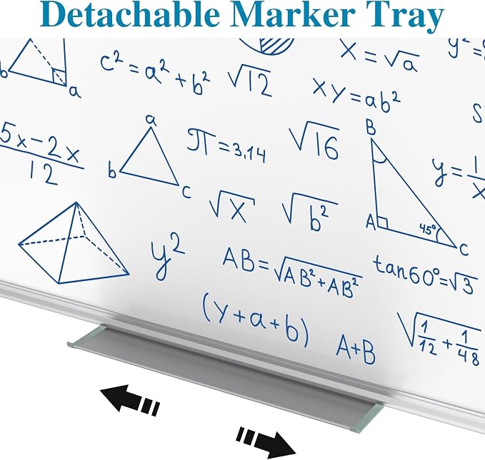 Lockways White Board Dry Erase 36 x 24 Inch, Magnetic Whiteboard 3 x 2 | Silver Aluminium Frame for School Office and Home