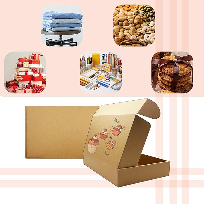 14 x9 x 3 inch Shipping Boxes Set of 20， Brown Corrugated Cardboard Box Mailer Boxes for Packaging Small Business Shipping，Mailing Boxes Bulk for Birthday Wedding Party Book Literature Gift Giving