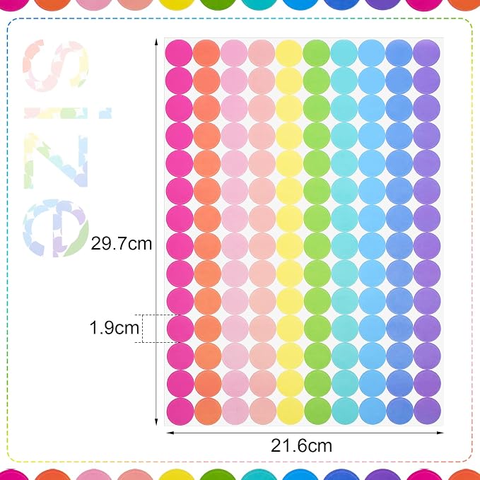 2800 Pcs Colored Dot Stickers 3/4 Inch Round Color Coding Labels, Garage Sale Stickers Circle Price Tags Blank Removable Polka Label for Office Classroom Student Toddlers(Macaron Color)