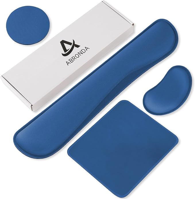 Office Ergonomic Memory Foam Computer Mouse and Keyboard Wrist Rest pad Support Carpal Tunnel, Wrist Rest for Keyboard and Mouse, Wrist Support Set