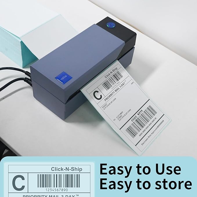 L LIKED 500 Fanfold 4 x 6 Thermal Labels, with Perforated Line Shipping Labels, Permanent Adhesive, Compatible with Zebra & Rollo Printings, White, Commercial Grade