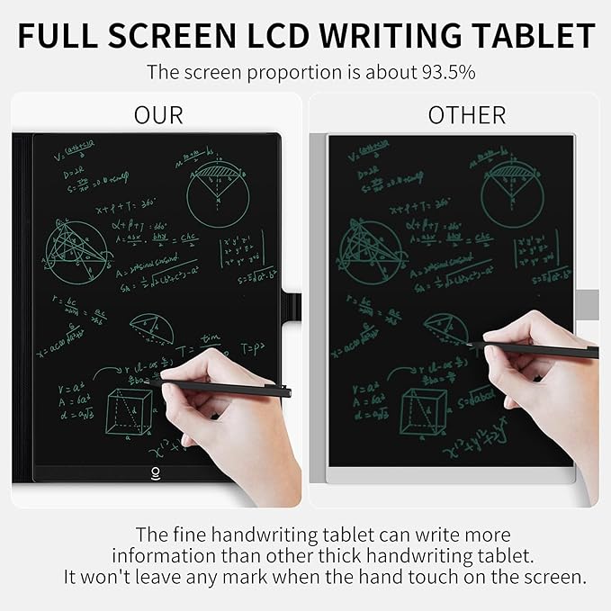 LCD Writing Tablet for Adults: 11.5 inch Full Screen Drawing Tablet Reusable Erasable Digital Notepad with Hall Switch and Tablet Case for Gift Birthday