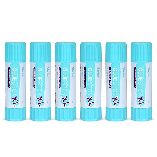 Darice Giant Disappearing Purple Glue Sticks, Large 115-gram Jumbo XL Glue Stick - Dries Clear, Washable, Non-Toxic - Classroom School Supplies - 6 Pack 4.05oz