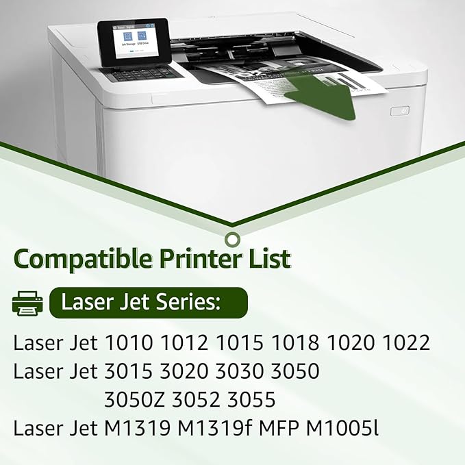 greencycle Q2612A Toner Cartridge Replacement Compatible for HP 12A Black Toner Cartridge LaserJet 1020 1010 1012 1018 1022 1022N 3015 3030 3052 3055 M1005 M1319F Printer Ink Cartridge (2PCS)