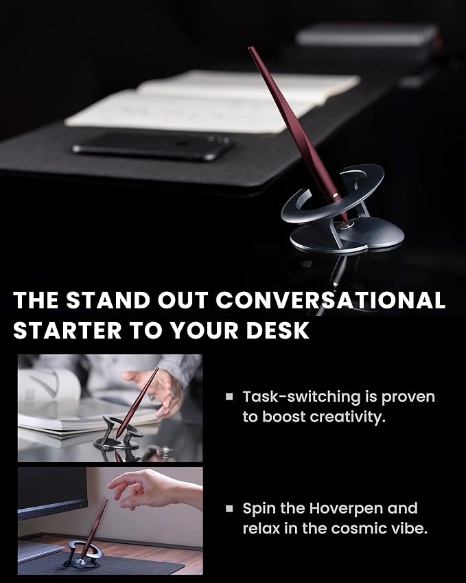 novium Hoverpen Interstellar, Mars Magma, Ballpoint Pen, Unisex | 23.5 Degree Angle, Schmidt Ballpoint Cartridges, Smooth Writing, No Spills, No Spotting, No Explosions