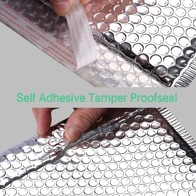 Thermal Bubble Mailer 8" x 11",Pack of 10 Insulated Mailers for Cold Shipping,Foil Mailing Envelopes,Cool Bubble Mailers, Waterproof Cold Shipping Package for Food, Perishables, Cosmetics