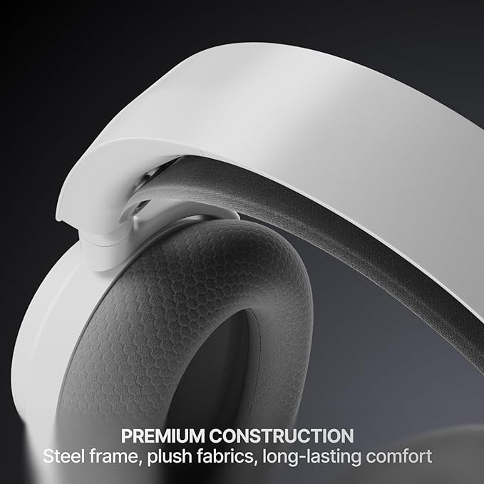 SteelSeries Arctis Nova 7 Wireless Gen 2 Gaming Headset - Real-Time App Control, 50+ HR Play, Neodymium Drivers, Mix 2.4GHz/Bluetooth, PC, PS5, PS4, Switch 1/2, Mobile - White