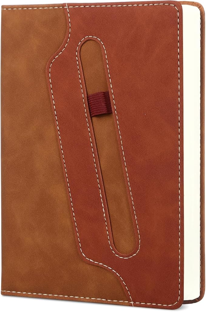 Comix Lined Journal Notebook, 304 Pages Thick Journal, 5.9" x 8.3" | Hardcover, College Ruled, Fits for Writing, Notes-Taking, Diary and Work, Brown