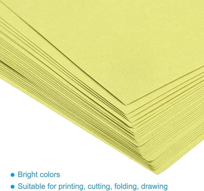 MECCANIXITY 100 Sheets Colored Copy Paper 8.3 x 11.7 Inch Printer Paper 80gsm Light Yellow for Office Printing, Document Copying, Invitations, Forms, Art Projects