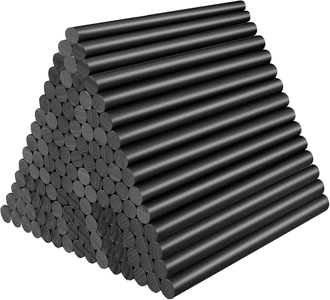 ENPOINT 120pcs Black Hot Glue Sticks Bulk, 0.27"x4" Mini Hot Glue Sticks EVA Adhesive for Car Dent Repair Handmade DIY Art Craft Home Office Project Craftwork Fix & Repairs/Decoration