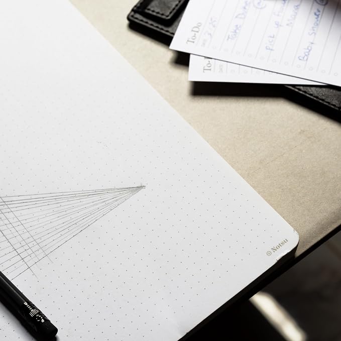 Dot Grid Notepads 8.5 x 11 inch, 2 Pack | Minimalist Dotted Memo Mouse Pads with Premium Thick Paper, Letter Size