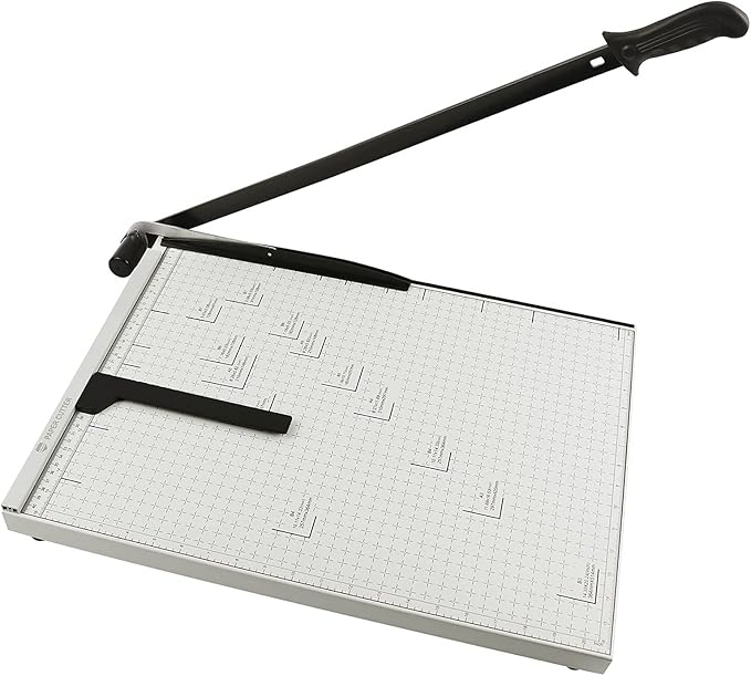 ZEQUAN B3 Guillotine Paper Cutter, 21 Inch Heavy Duty Stack Paper Trimmer with Safety Blade Lock & Guard Rail, 10-Sheet Capacity Metal Base for Home Office School