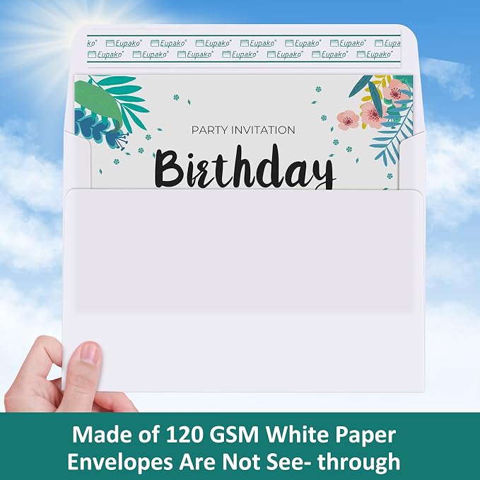 Eupako A6 White Envelopes 4x6, 250 Pack Self Seal Envelopes for 4x6 Cards, Photos, Invitations, Wedding, Graduation, Baby Shower, RSVP, 6.5 x 4.75 Inches