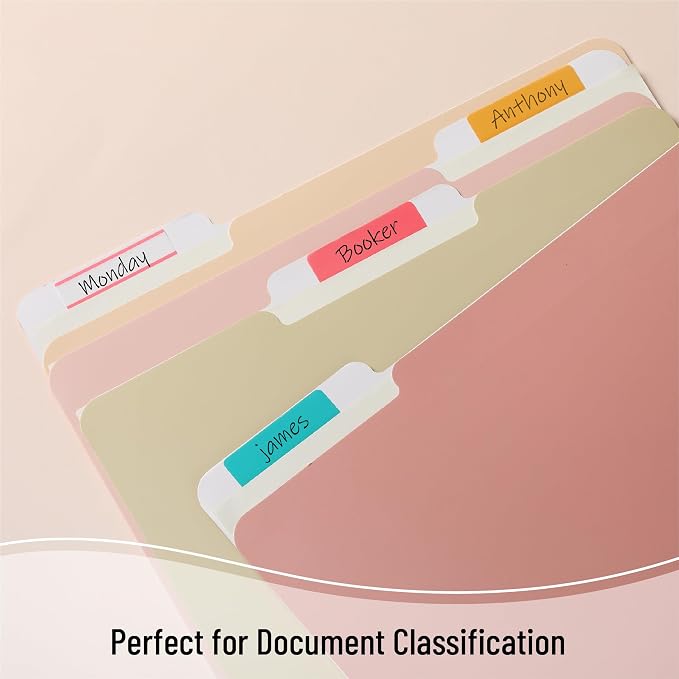 Mr. Pen- Sticky Index Tabs, 500 Pcs, 21 Sets, Colorful | Writable Colored Pages Markers Labels for Reading Notes, Books, Binders, Notebook, Folders and Classify Files