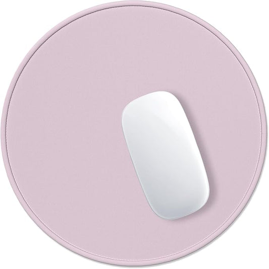 Hsurbtra Mouse Pad, Premium-Textured Small Round Mousepad 8.7 x 8.7 Inch Dark Pink, Stitched Edge Anti-Slip Waterproof Rubber Pretty Cute Computer Mat for Office Home Gaming Laptop Men Women Kids