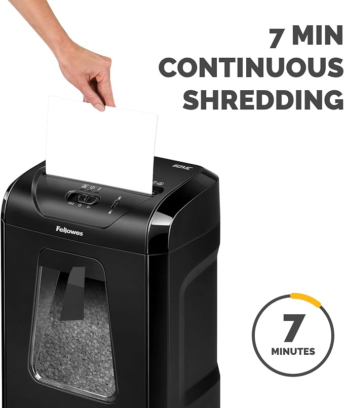 Fellowes Powershred 60MC Micro-Cut 10 Sheet Home Office Paper Shredder