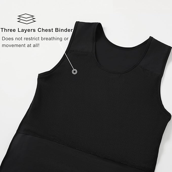 Chest Binder for Transgender FTM Breast Binder Long Trans Tank Binder
