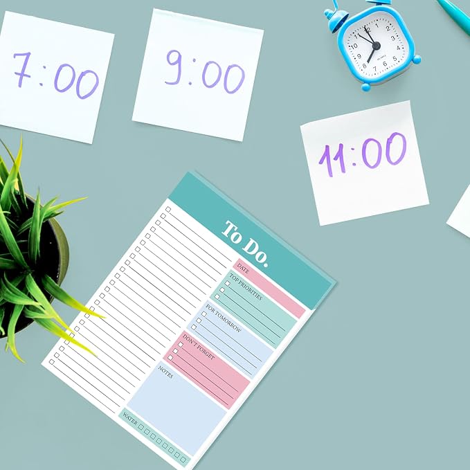 300 Sheets Daily to Do List Notepad Notebook Library Card to Do Planner Checklist Memo Writing Pad Schedule Reminder Office Homework Planner for Task, 6" x 8(To Do)