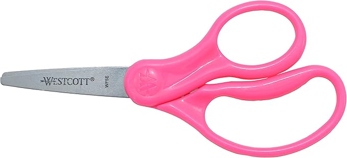 Westcott Right & Left-Handed Scissors For Kids - Back to School Essentials, Classroom Must Haves, Art Supplies - 5-Inch Pointed Safety Scissors - Assorted Colors - 6 Pack (16455)