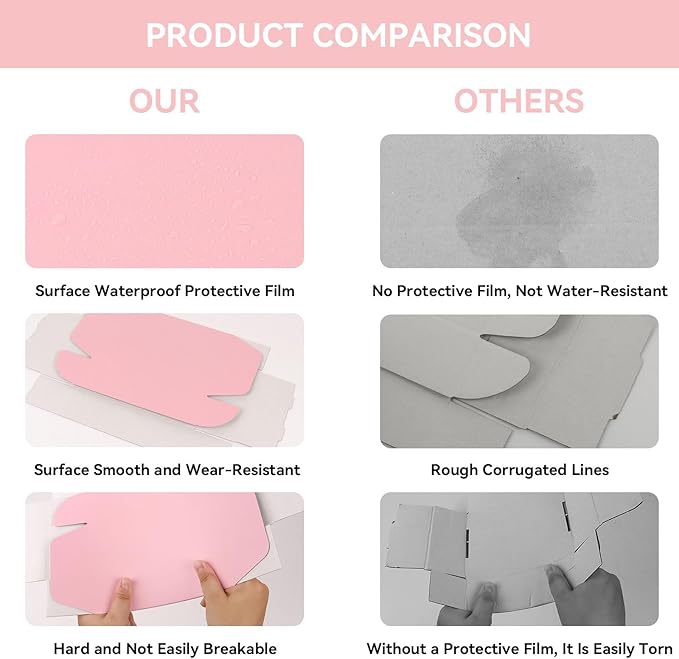FORBFAN 8x8x2 Pink Shipping Boxes Small 30 Pack, Mailer Boxes for Small Business, Corrugated Cardboard Boxes for Packaging Mailing Shipping