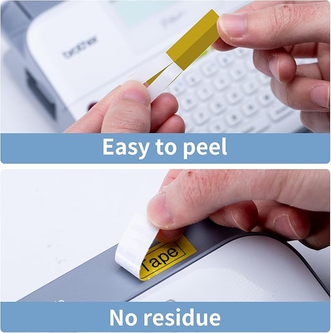 Replacement for Brother TZe-641 TZe641 TZe TZ Tape 18mm 0.7 Laminated Yellow P Touch Label Tape Compatible with Brother PT-D400 PT-D410 PT-D600 PT-P700 Label Makers, Black on Yellow, 3/4 Inch, 4-Pack