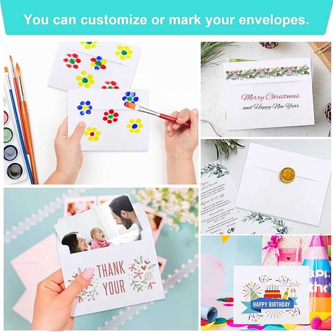 70 Packs Invitation Envelopes, A2 Envelopes White, Postcard Envelope, Envelope for 4.5x5.5 Cards, Envelopes for Invitations, Self Seal for Photos RSVP, Greeting Cards