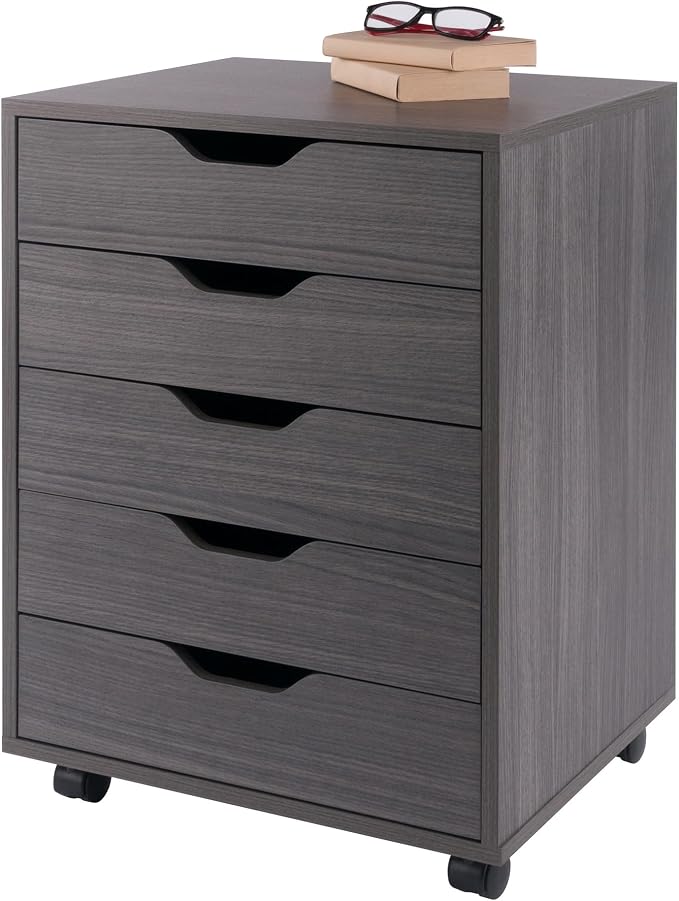 Winsome Halifax Mobile Storage Cabinet with Doors & Drawers, Stylish & Functional Home Storage Cabinet for Filing, Kitchen Organization, Moveable Furniture for Office, Dorms, Apartments