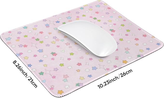 Premium Stitched Mouse Pad 10.2 x 8.3 in | Smooth, Washable Desk Mat with Non-Slip Base | Personalized Cute MousePads for Gaming,Work,Laptop, Computer, Office, Home (Colorful Stardust)