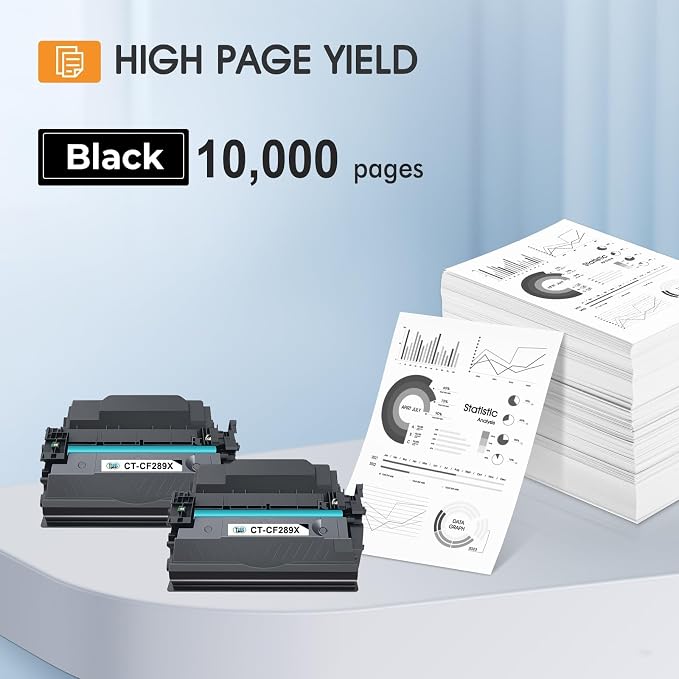 89X 89A Black Toner Cartridge for HP LaserJet CF289X CF289A M507 2 Pack | Compatible for HP 89A for LaserJet Enterprise M507n M507dn M507x MFP M528dn M528f M528c M528z M528 Series Printer High Yield