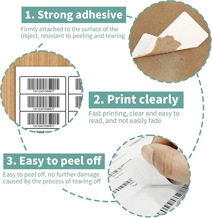 30 up Label 1" x 2-5/8" Shipping Address Labels, FBA Barcode Sticker, 100 Sheets 30 Per Page Mailing Label for Laser/Inkjet Printers (3000 Labels)