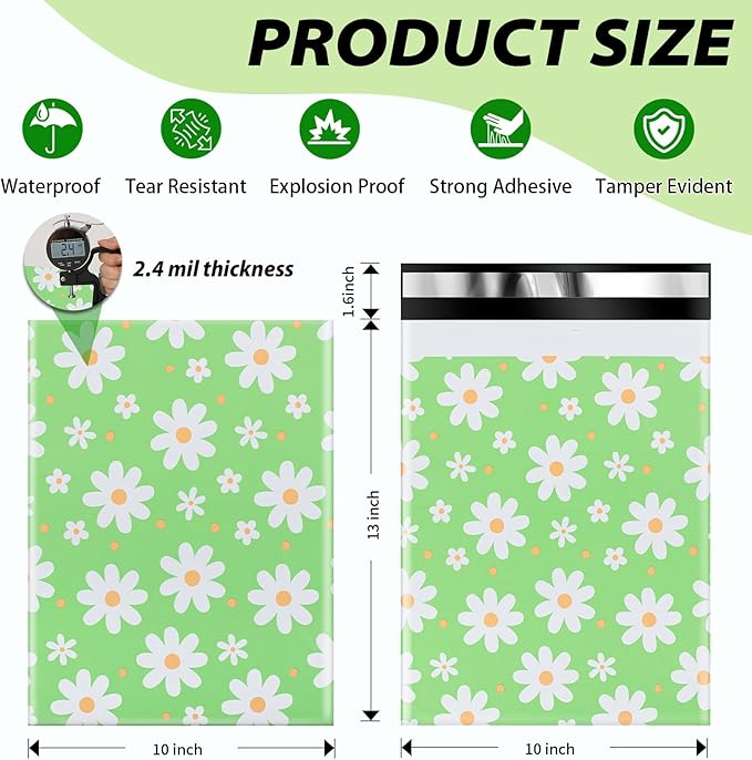 Oududianzi Poly Mailers 10x13, 100PCS Waterproof Shipping Bags, Self-Sealing Mailers Poly Bags, Mailing Envelopes Bulk, Packaging Bags for Online and offline Small Bussiness