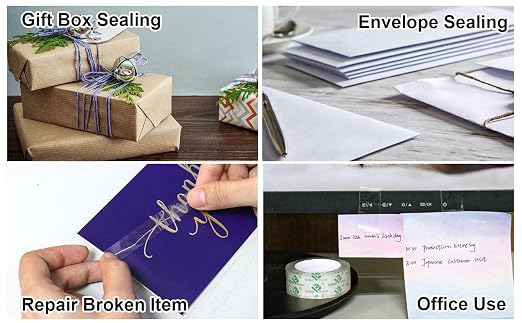 BOMEI PACK 30 Rolls Crystal Clear Tape Refills for Dispenser, 3/4Inch x 1000 inch,Bulk Crystal Transparent Tape,Office Stationery Tape for Home and School